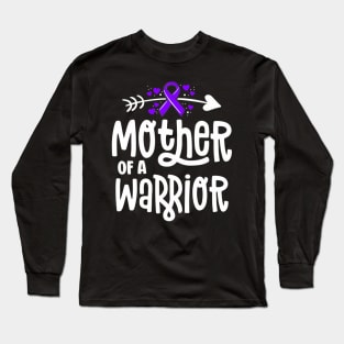 Womens Mother Of A  Hodgkins Lymphoma Cancer Family Support Long Sleeve T-Shirt